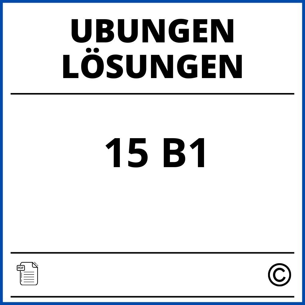 15 Übungen B1 Lösungen Pdf