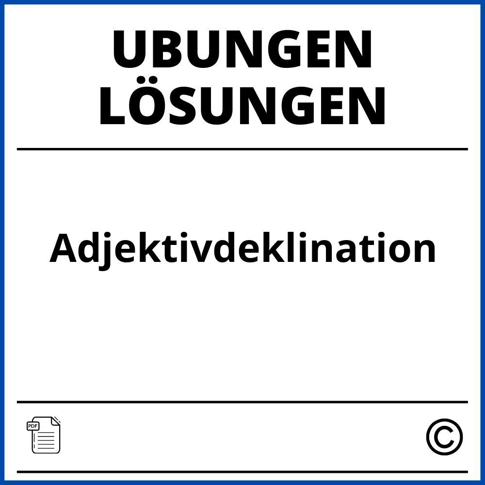 Adjektivdeklination Übungen Mit Lösungen Pdf