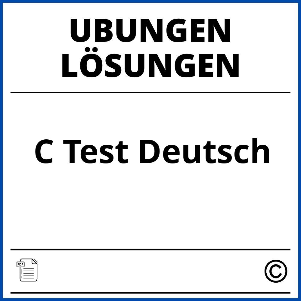 C Test Deutsch Übungen Mit Lösungen Pdf