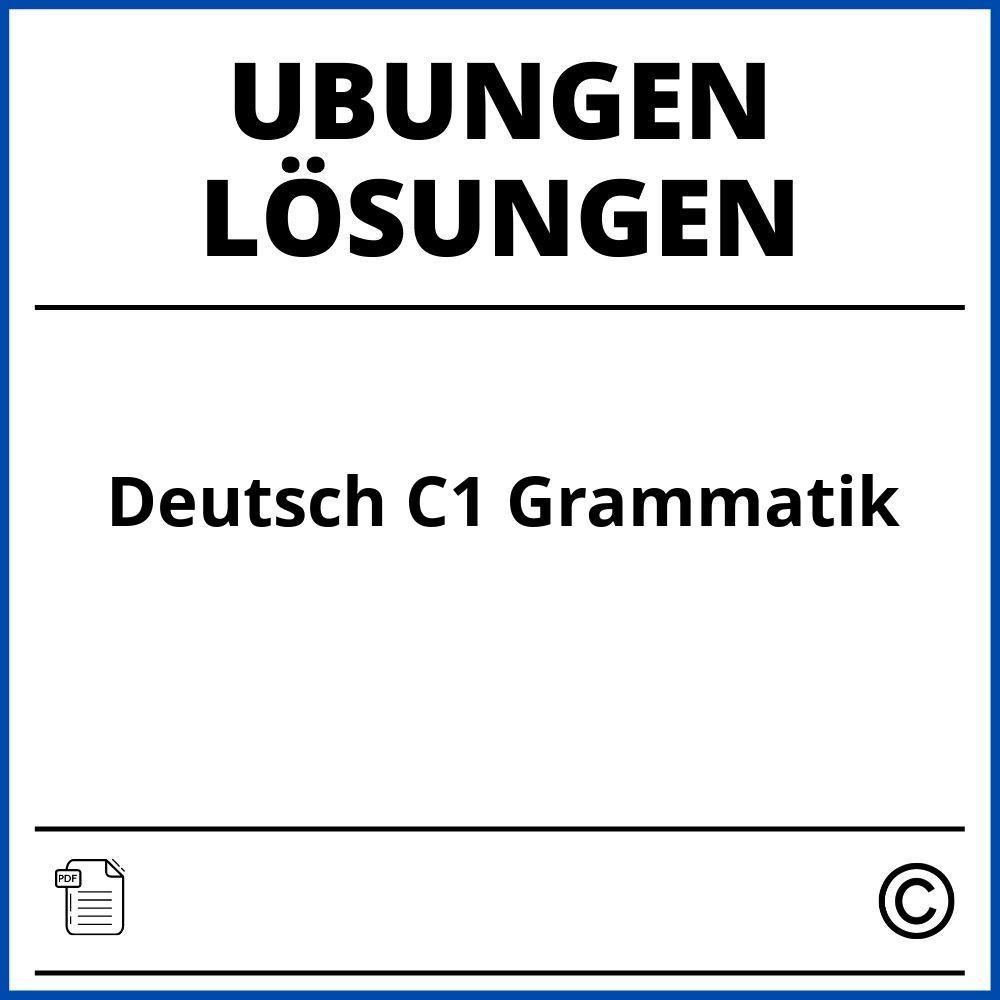 Deutsch C1 Grammatik Übungen Mit Lösungen Pdf