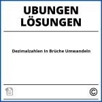 Dezimalzahlen In Brüche Umwandeln Übungen Mit Lösungen Pdf