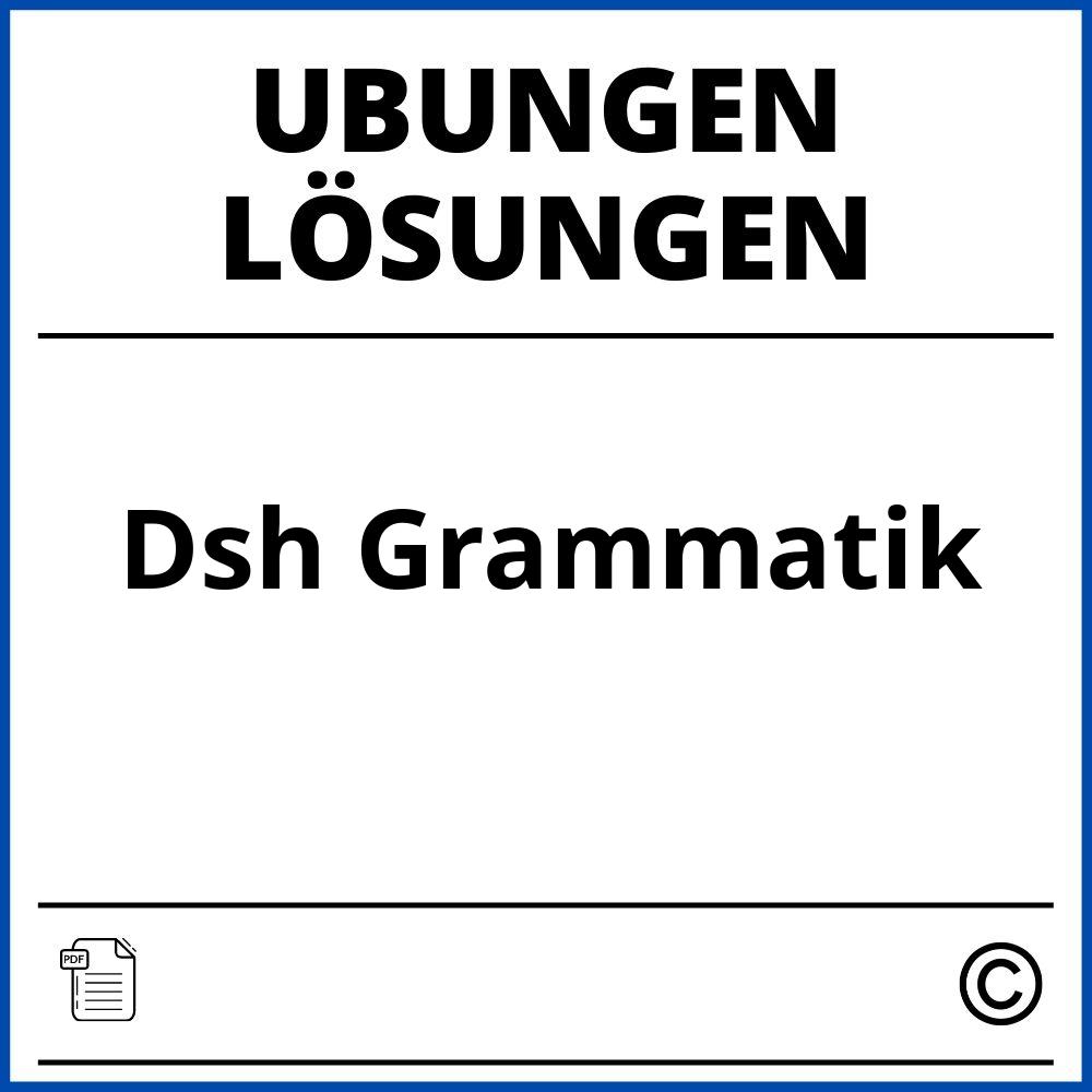 Dsh Grammatik Übungen Mit Lösungen Pdf