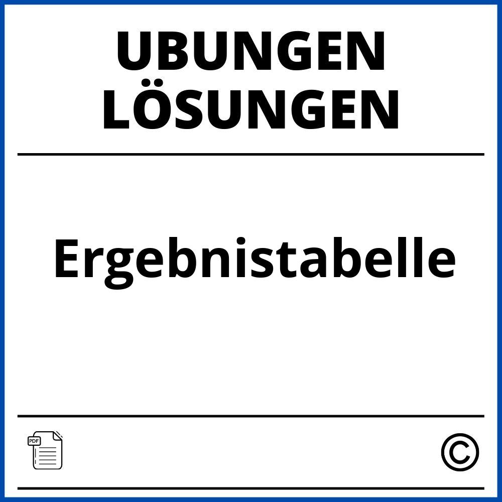 Ergebnistabelle Übungen Mit Lösungen Pdf