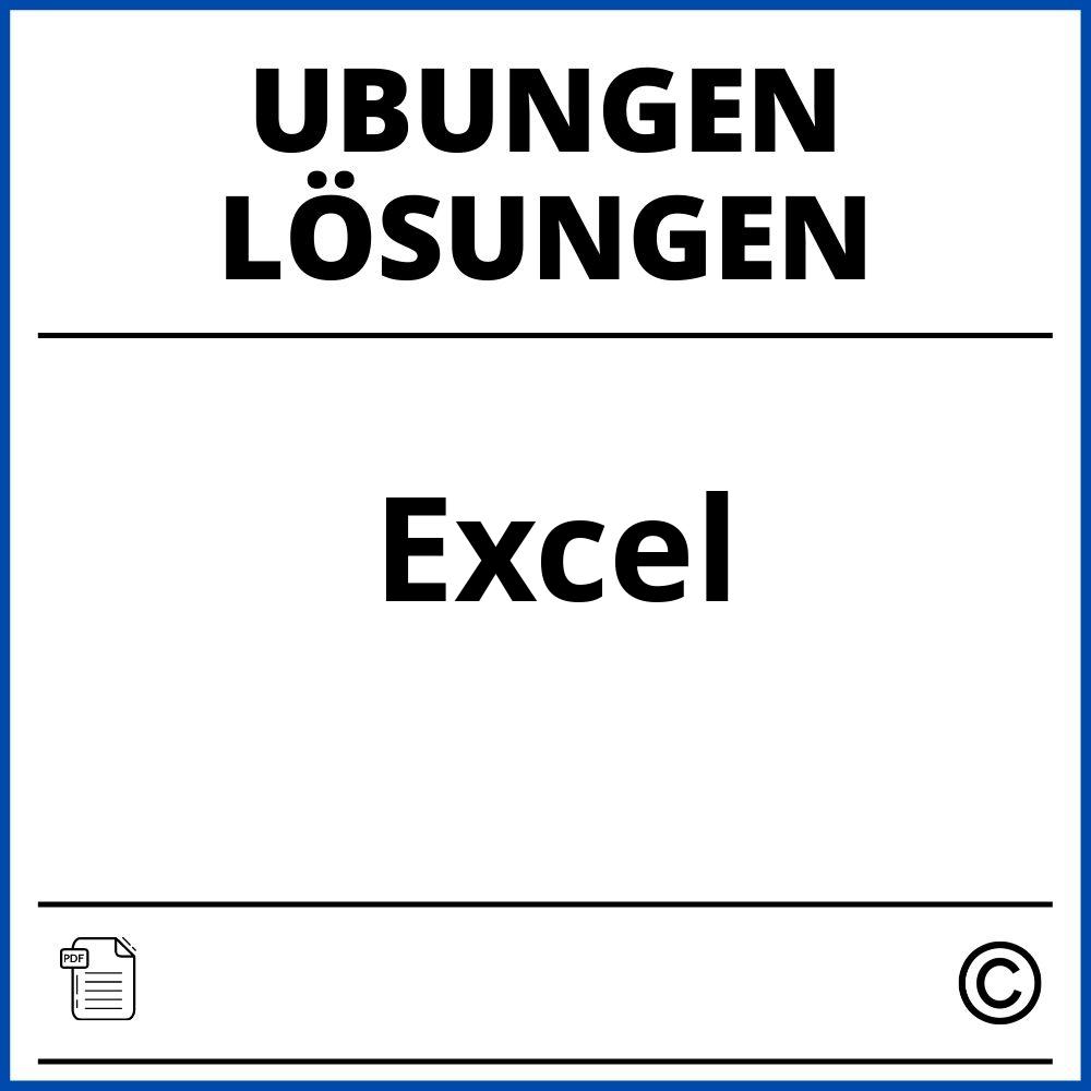 Excel Übungen Mit Lösungen Pdf