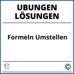 Formeln Umstellen Übungen Mit Lösungen Pdf