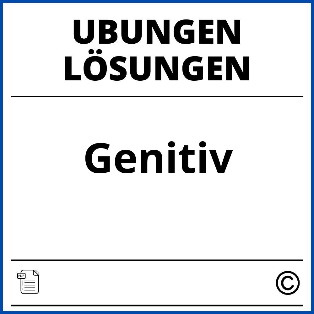 Genitiv Übungen Mit Lösungen Pdf