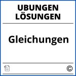 Gleichungen Übungen Mit Lösungen Pdf