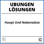 Haupt Und Nebensätze Übungen Mit Lösungen Pdf