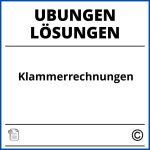 Klammerrechnungen Übungen Mit Lösungen Pdf