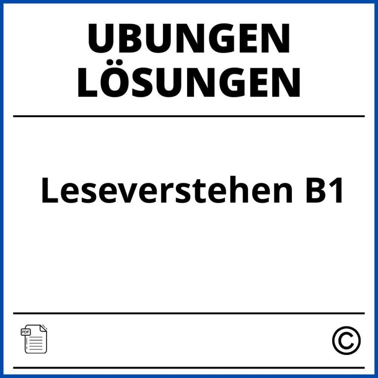 Leseverstehen B2 Übungen Mit Lösungen Pdf