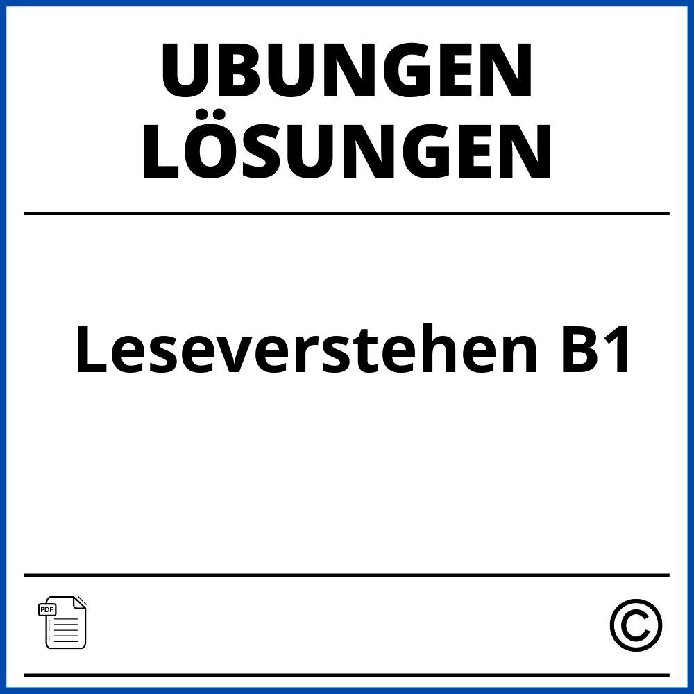 Leseverstehen B1 Übungen Mit Lösungen Pdf