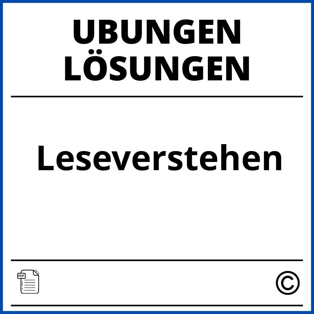 Leseverstehen Übungen Mit Lösungen Pdf