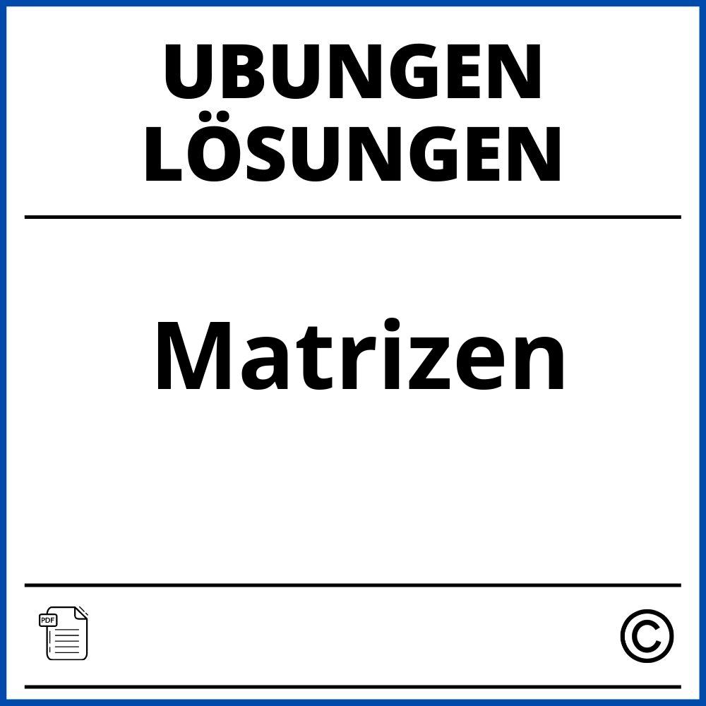 Matrizen Übungen Mit Lösungen Pdf