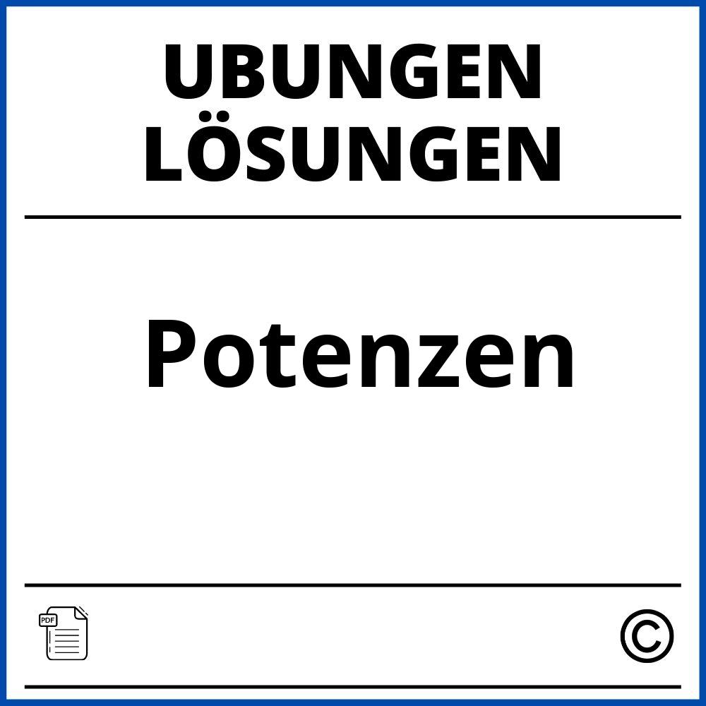 Potenzen Übungen Mit Lösungen Pdf