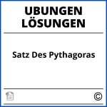 Satz Des Pythagoras Übungen Mit Lösungen Pdf