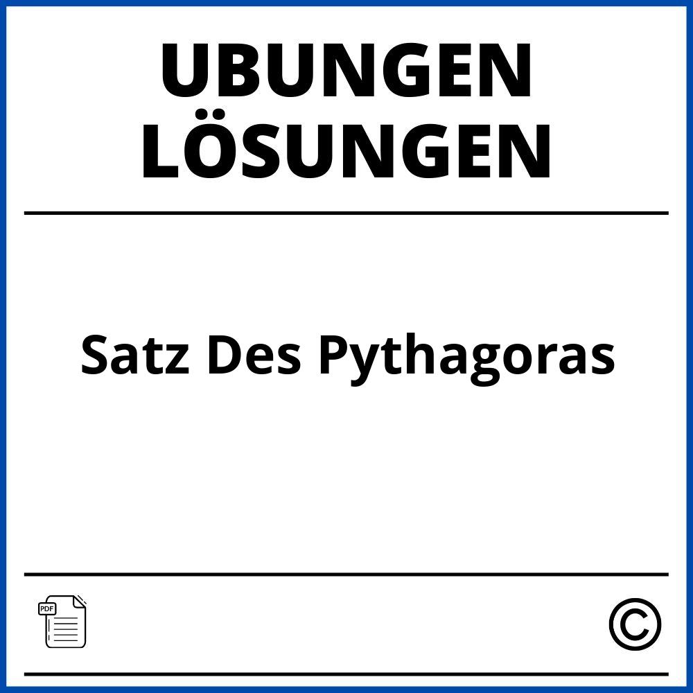 Satz Des Pythagoras Übungen Mit Lösungen Pdf