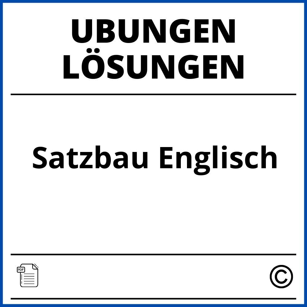 Satzbau Englisch Übungen Mit Lösungen Pdf