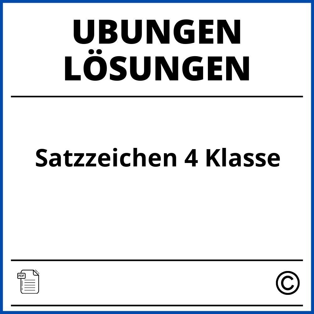 Satzzeichen Übungen 4 Klasse Mit Lösungen Pdf