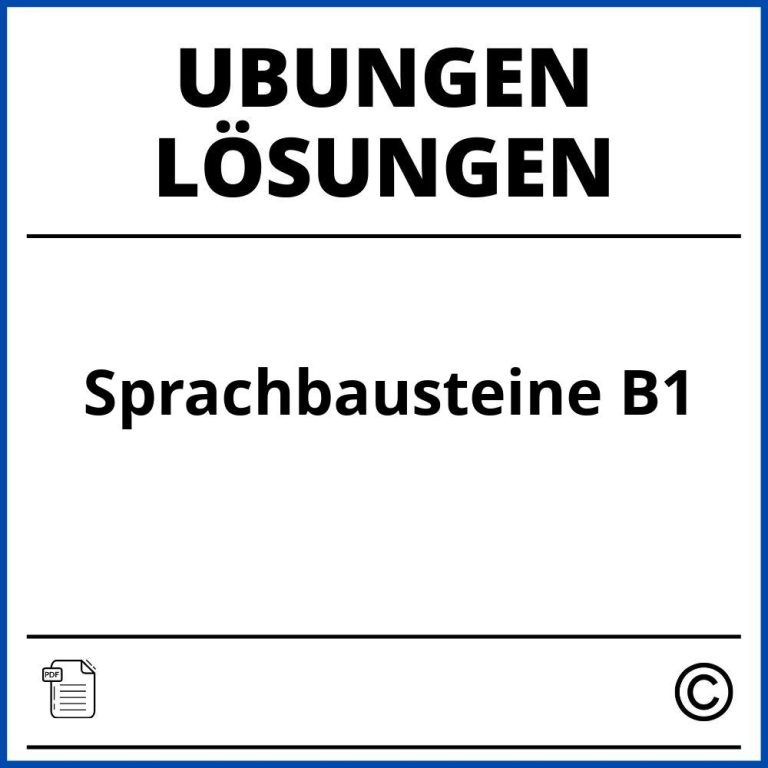 Sprachbausteine B2 Übungen Pdf Mit Lösungen