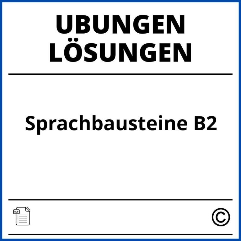 Sprachbausteine B1 Übungen Mit Lösungen Pdf