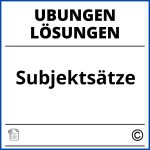 Subjektsätze Übungen Mit Lösungen Pdf