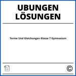 Terme Und Gleichungen Klasse 7 Gymnasium Übungen Mit Lösungen Pdf